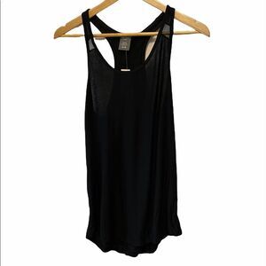 NWT JOE FRESH Black Racerback Cut Out Light Tank